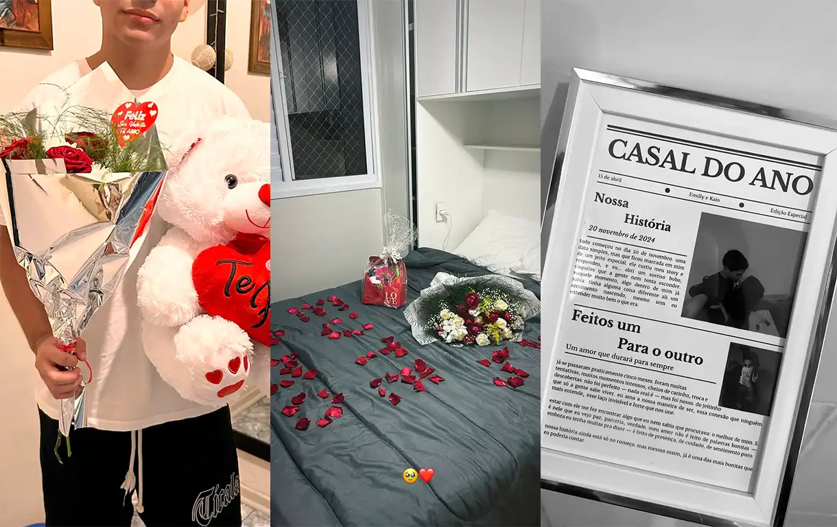 Presente criativo para aniversário de namoro